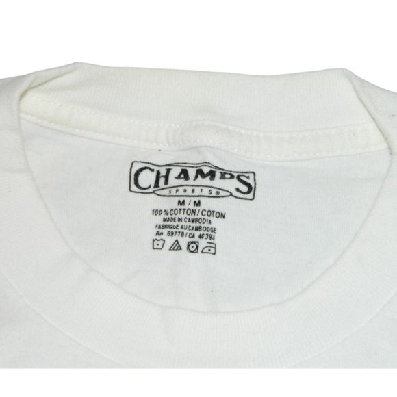 3 for/ $25 Champs Sport Mens White Plain High Crew Neck T-Shirt Size Medium - Picture 7 of 7